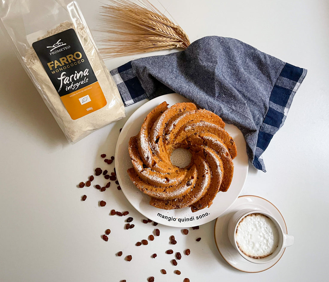 CIAMBELLONE DI FARRO ALL'UVETTA SENZA UOVA