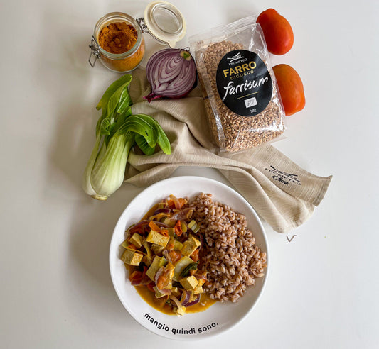 CURRY DI TOFU CON FARRO PERLATO