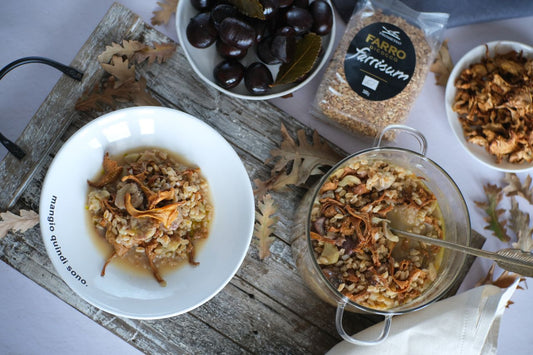 ZUPPA DI FARRO FINFERLI E CASTAGNE