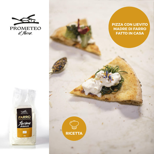 Pizza con lievito madre di farro fatto in casa