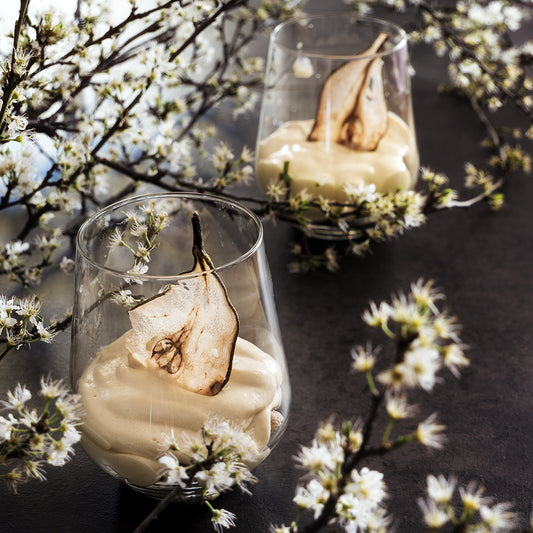 Tiramisù con Biscottoni di farro, pere e Amaretto Disaronno