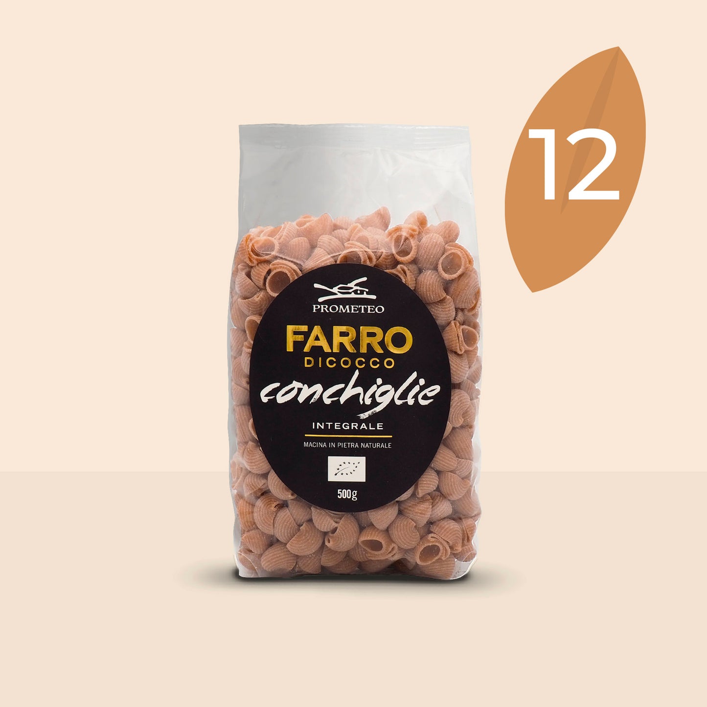 Conchiglie di farro dicocco integrale bio