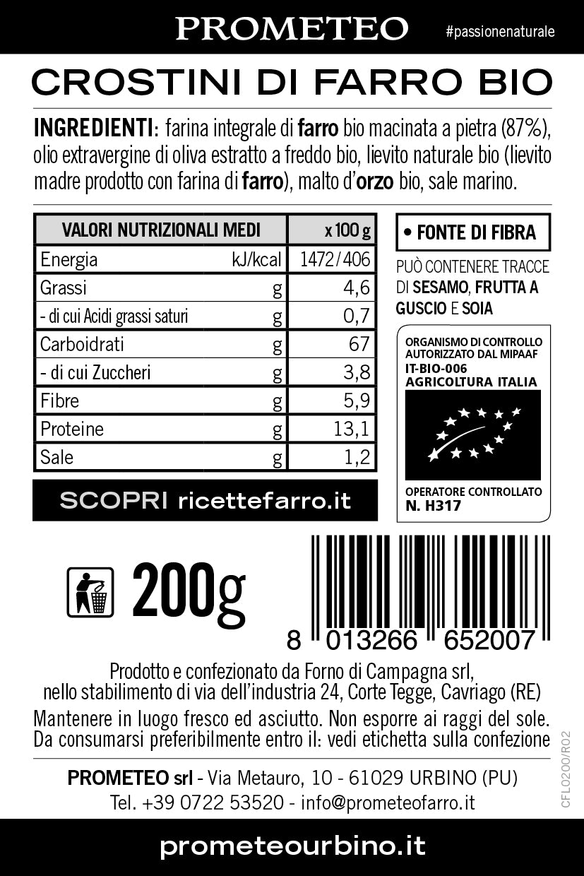 Crostini di farro