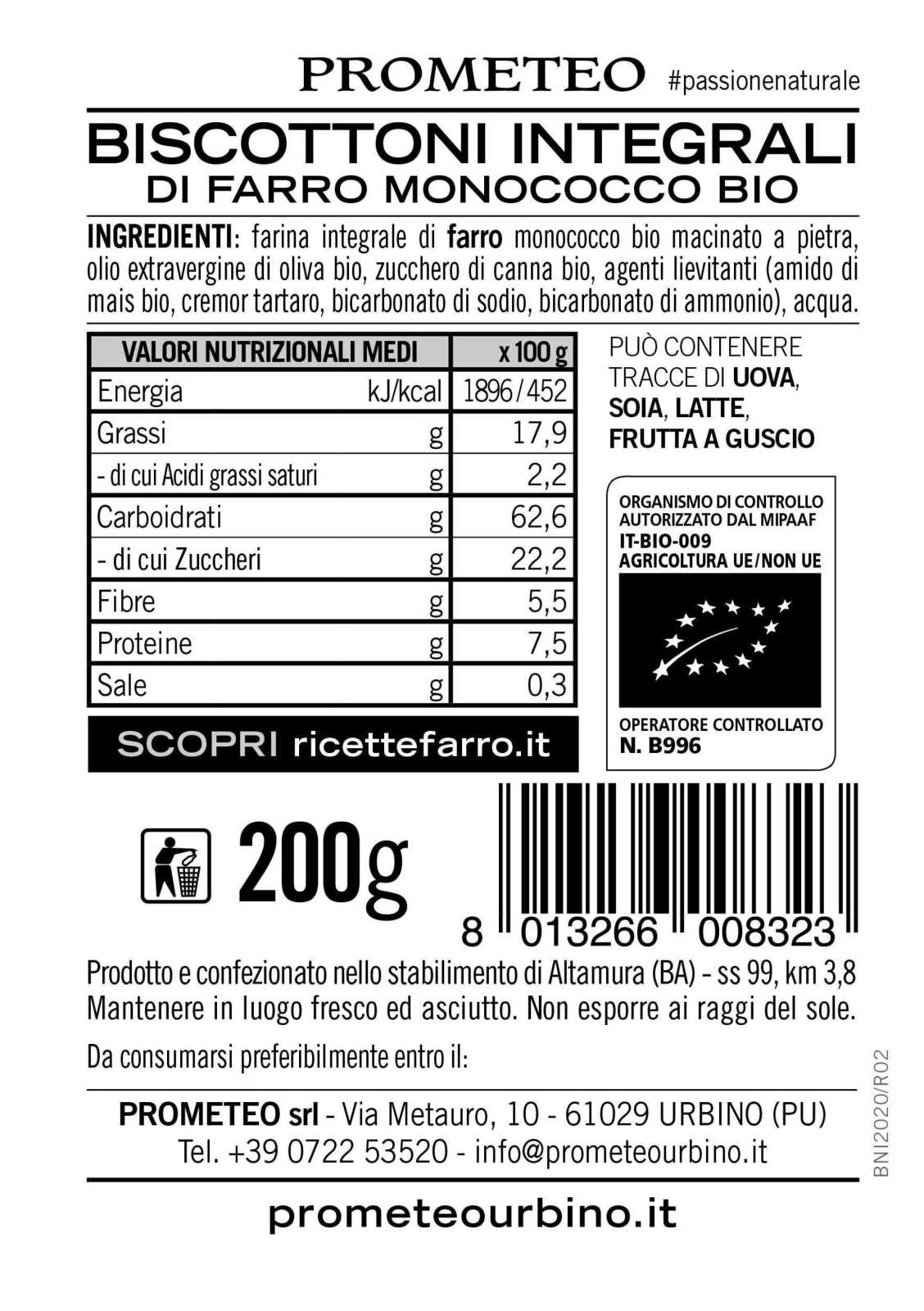 Biscottoni di farro monococco bio