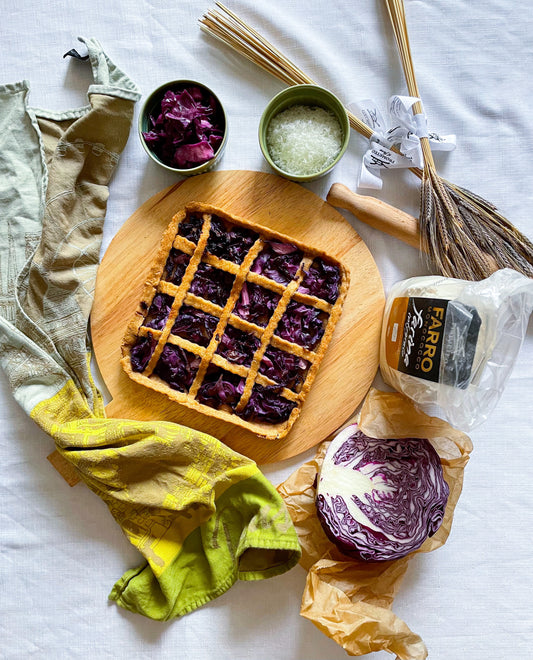 CROSTATA SALATA DI CAVOLO CAPPUCCIO AGRODOLCE