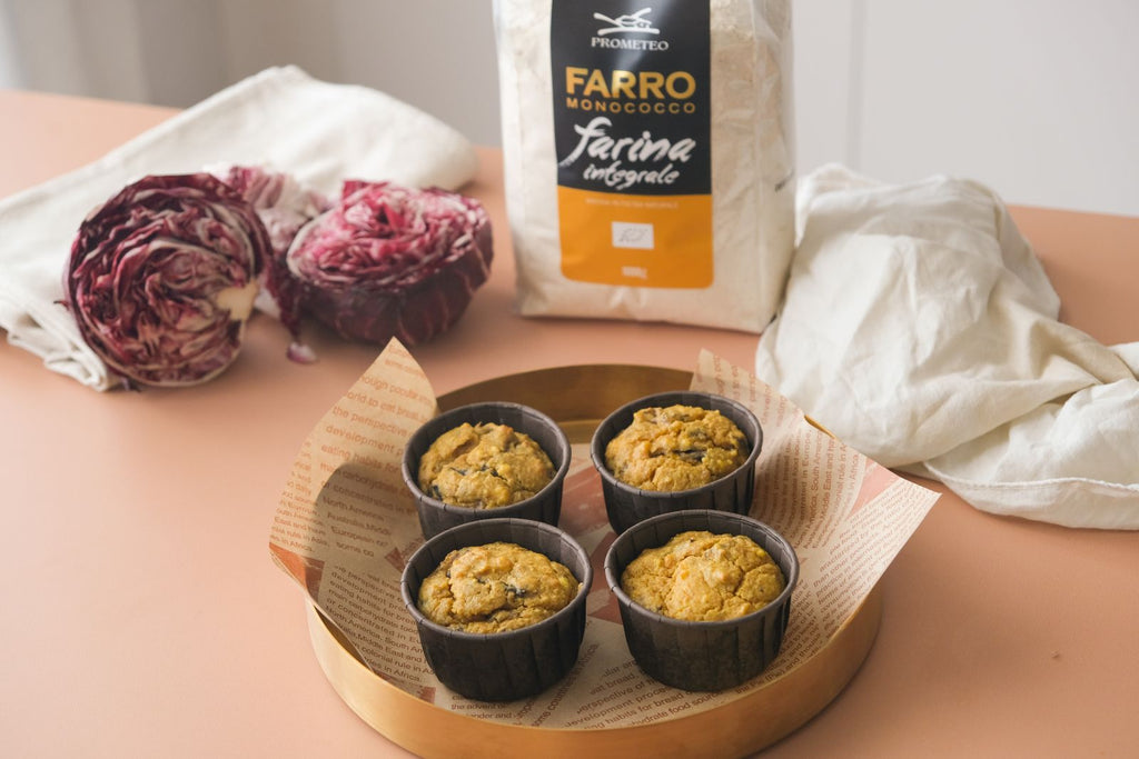 MUFFIN DI FARRO RADICCHIO E ZAFFERANO