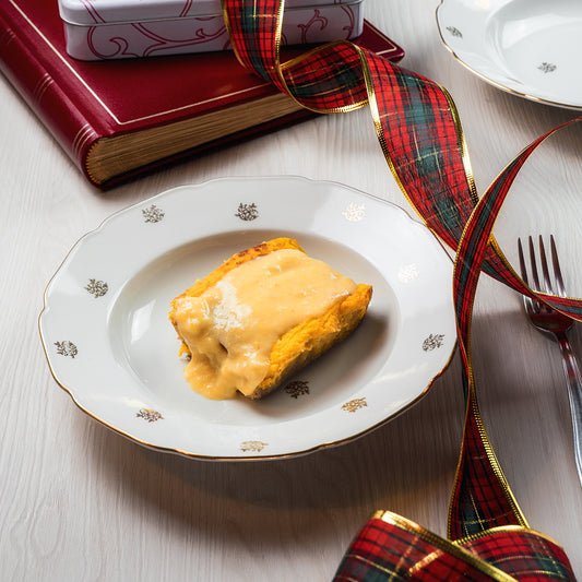 Cannelloni di farro ripieni di baccalà