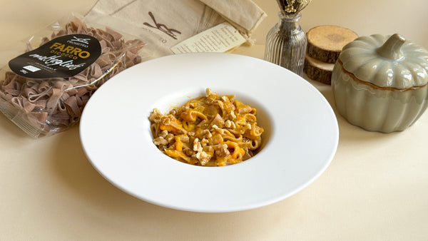 MALTAGLIATI CON ZUCCA, GORGONZOLA & NOCI