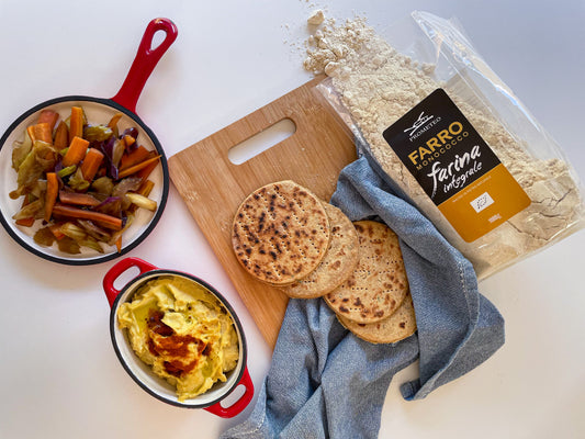 MINI PIADINE PROTEICHE DI FARRO