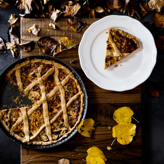 Quiche di Farro, funghi e ricotta