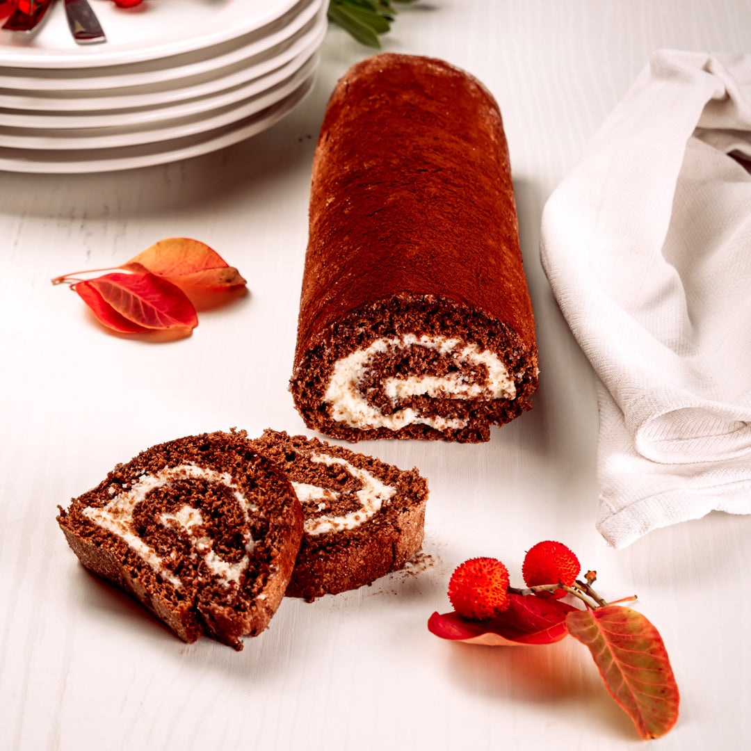 Rotolo di Farro e Cacao con Crema di Mascarpone