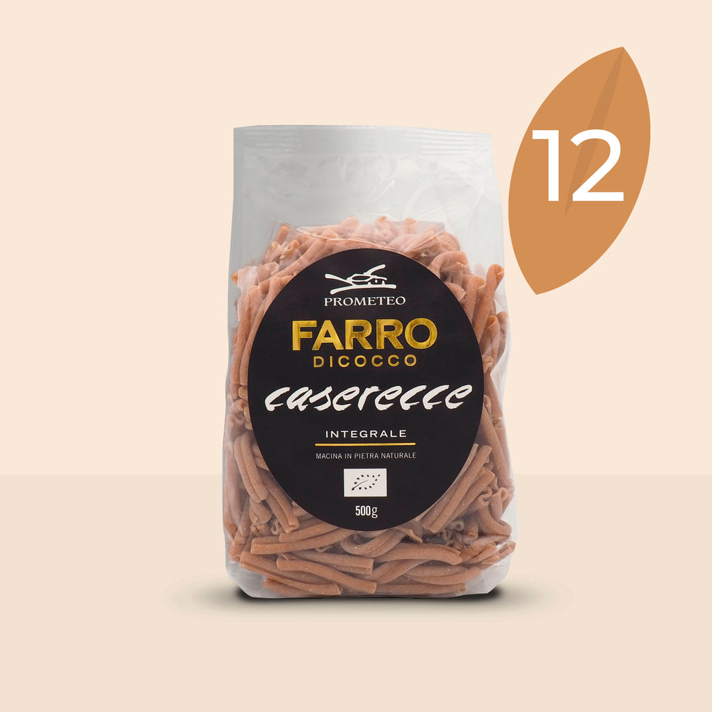 Caserecce di farro dicocco integrale bio (confezione da 12)
