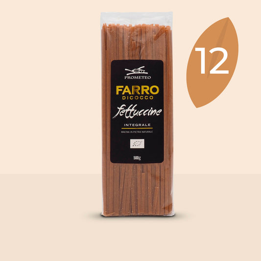 Fettuccine di farro dicocco integrale bio (confezione da 12)
