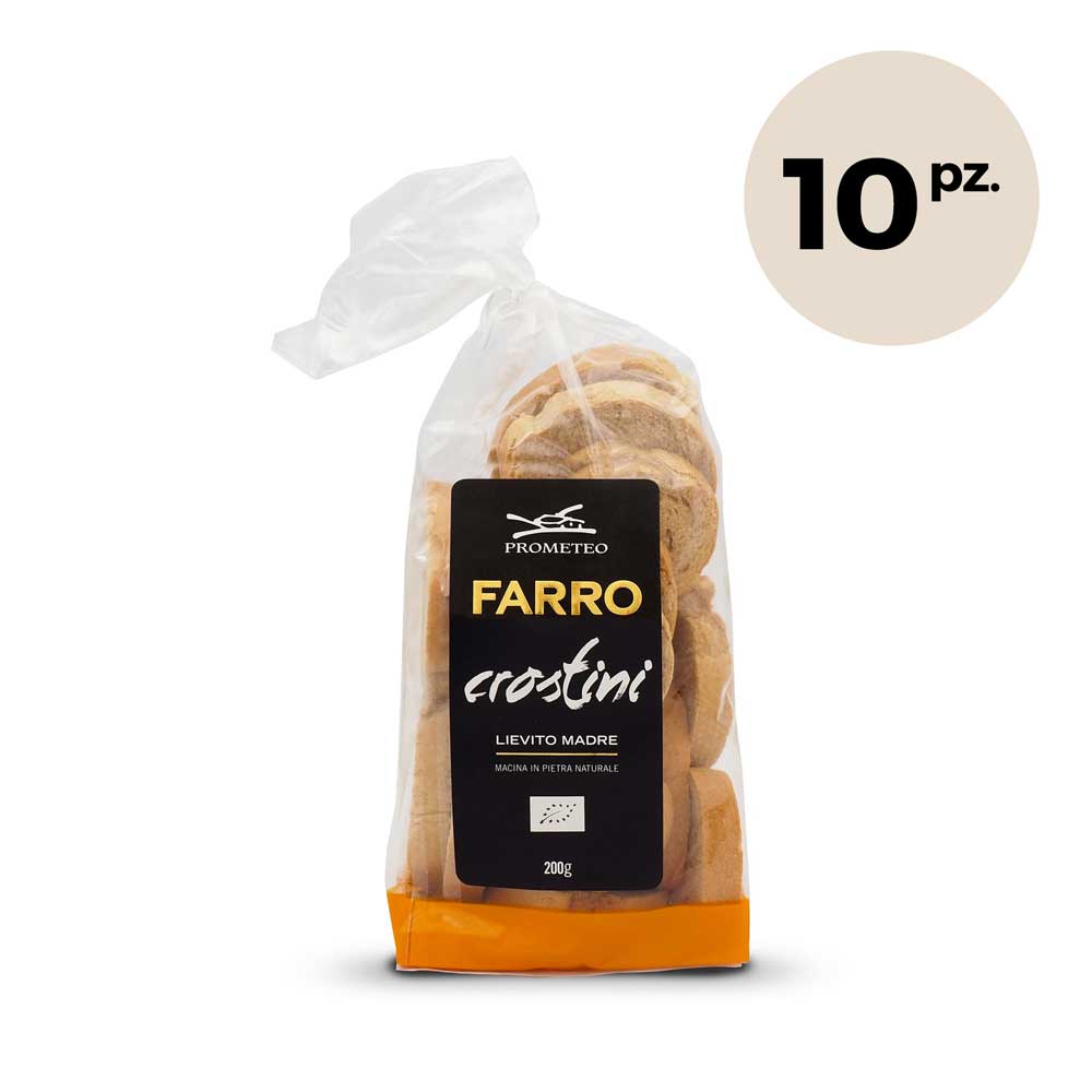 Pane tostato farina integrale di farro Borsa