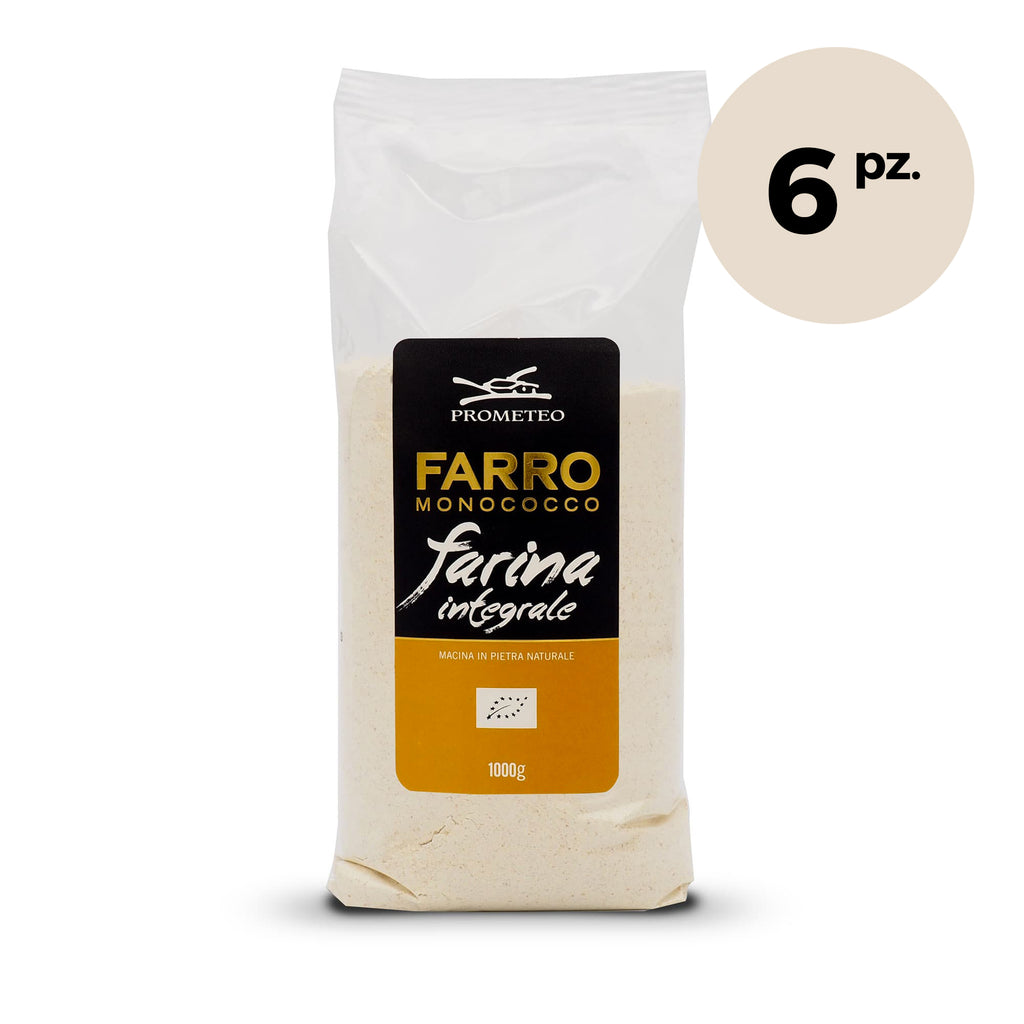Farina di Farro Monococco integrale Bio (6 confezioni) – Farro Shop Prometeo
